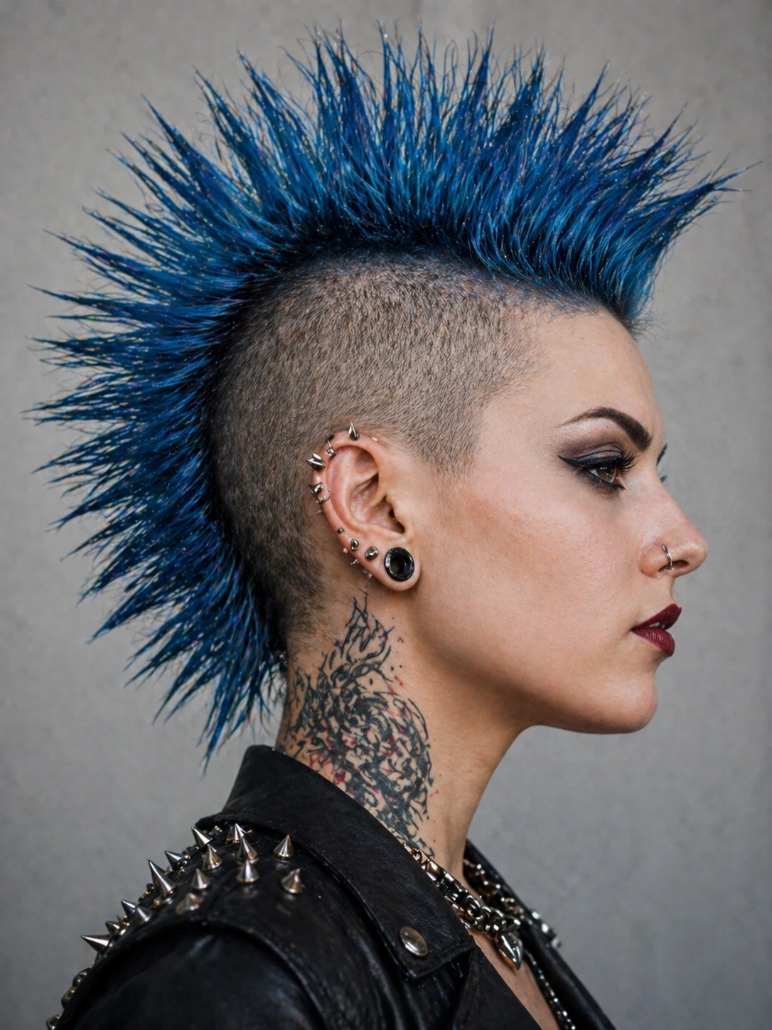 colored punk mohawk hairstyle
